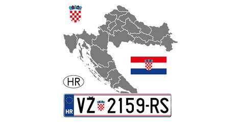 Kroatien Kennzeichen (HR) .